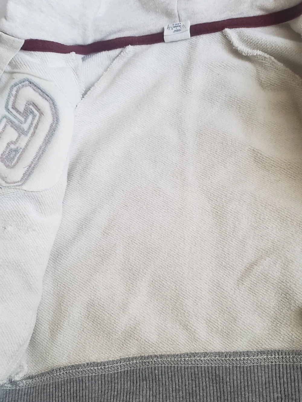 GAP Cream Hoodie with Maroon Logo